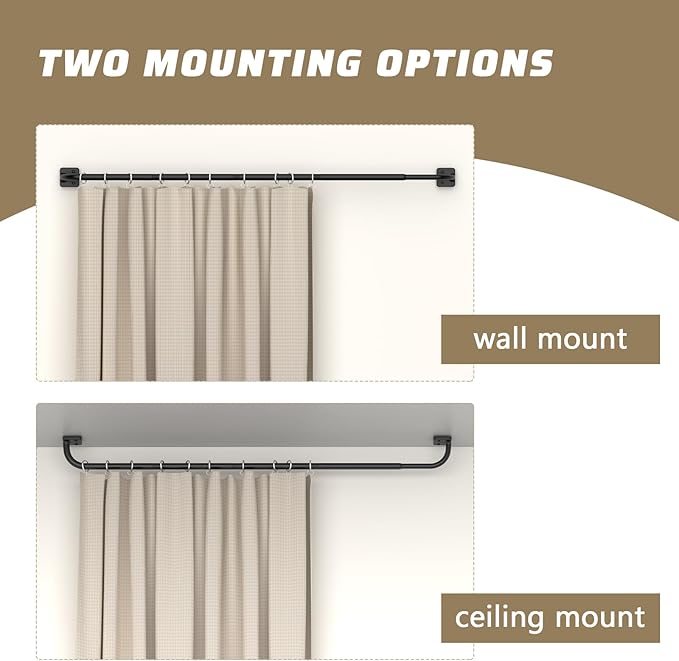 UIOSANRT Warp Around Curtain Rods - Image 3