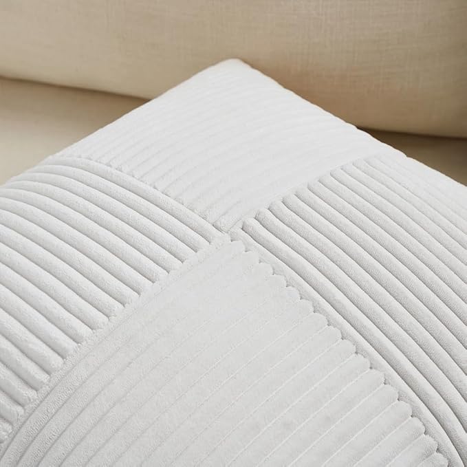 Fancy Homi 2 Packs White Samll Decorative Throw Pillow Covers 12x12 Inch - Image 4