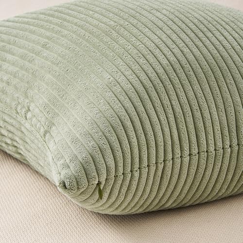 Topfinel Green White Spring Pillow Covers 22x22 Set of 4 Boho Cushion Covers - Image 5