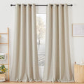 NICETOWN Linen Curtains 108 inch Length 2 Panels, Grommet Semi Sheer Linen by NICETOWN