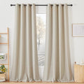 NICETOWN Living Room Curtains Linen Blend 96 inches Long, Grommet Semi Sheer by NICETOWN