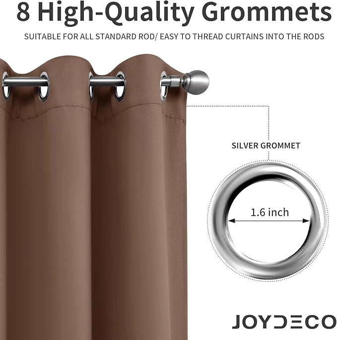 Joydeco Blackout Curtains 120 inches Long 2 Panels Set, Thermal Insulated Long - Image 5