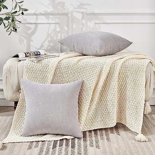 GAWAMAY Decorative Square Throw Pillow Covers 20"x20" Inch Set of 2, Super Soft - Image 5