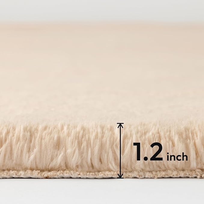 Ashler Faux Fur Rug, Upgraded Soft Faux Rabbit Fur, 2 x 3 Feet, Machine - Image 2