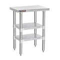 DuraSteel Food Prep Stainless Steel Table - 24 x 18 Inch Commercial Metal Workbench with Adjustable Under Shelf - NSF Certified - for Restaurant, Warehouse, Home, Kitchen, Garage