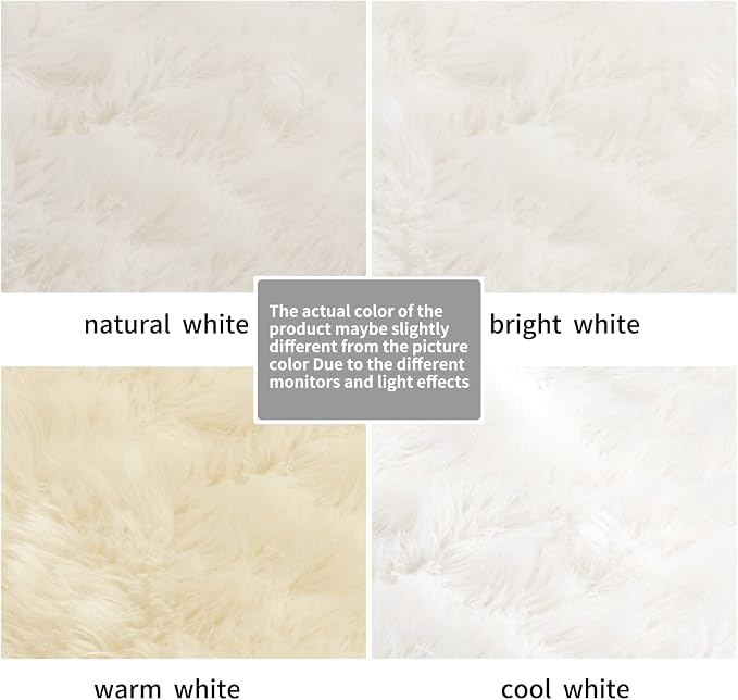 Faux Fur Rug Sofa Chairs Cover, 2X3 Shaggy Furry Rugs - Image 5