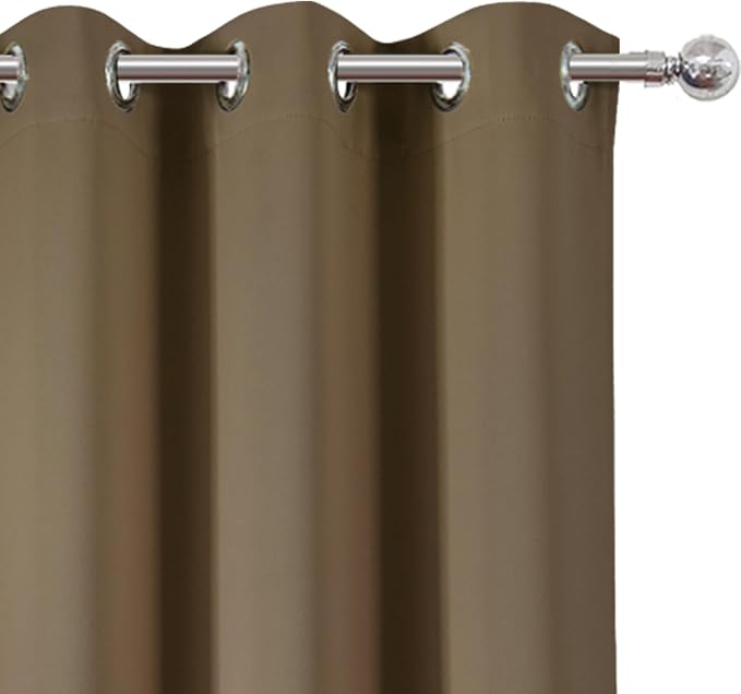 LEMOMO Brown Thermal Blackout Curtains/42 x 95 Inch/Set of 2 Panels Room - Image 6