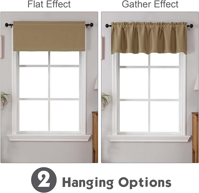 Chyhomenyc Taupe Blackout Valances - Image 2