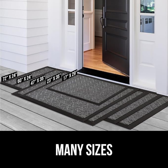 GORILLA GRIP 100% Waterproof All-Season WeatherMAX Doormat, Durable Natural - Image 8
