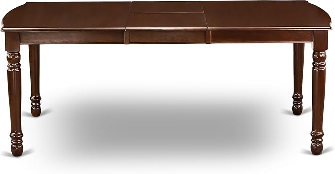 East West Furniture DOIP5-MAH-W 5 Piece Dining Room Furniture Set Includes a Rectangle Kitchen Table with Butterfly Leaf and 4 Dining Chairs, 42x78 Inch, Mahogany