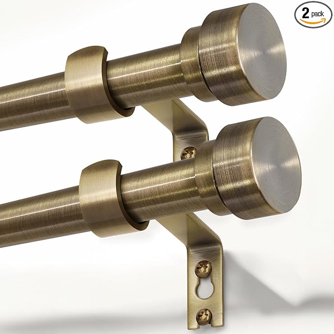 Lootkell 2 Pack Bronze Curtain Rods by Unknown