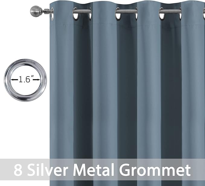 Yakamok Blackout Curtains Room Darkening Thermal Insulated - Image 2