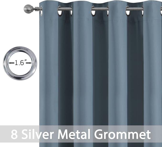 Yakamok Light Blocking Room Darkening Thermal Curtain Panels Blackout Curtains - Image 3