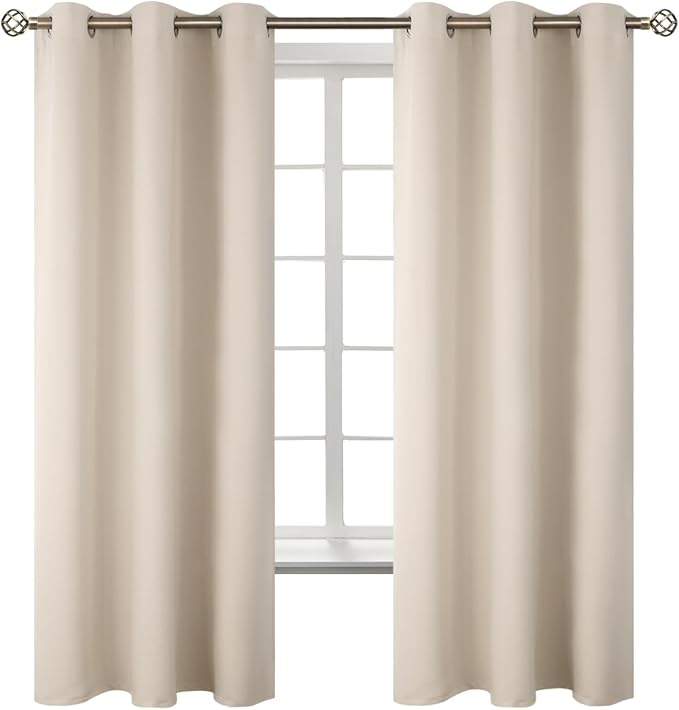 BGment Champagne Curtains 63 Inch Long by BGment