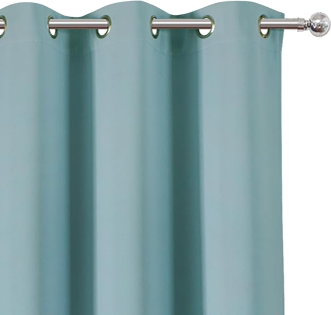 LEMOMO Stone Blue Thermal Blackout Curtains/42 x 72 Inch/Set of 2 Panels Room - Image 7