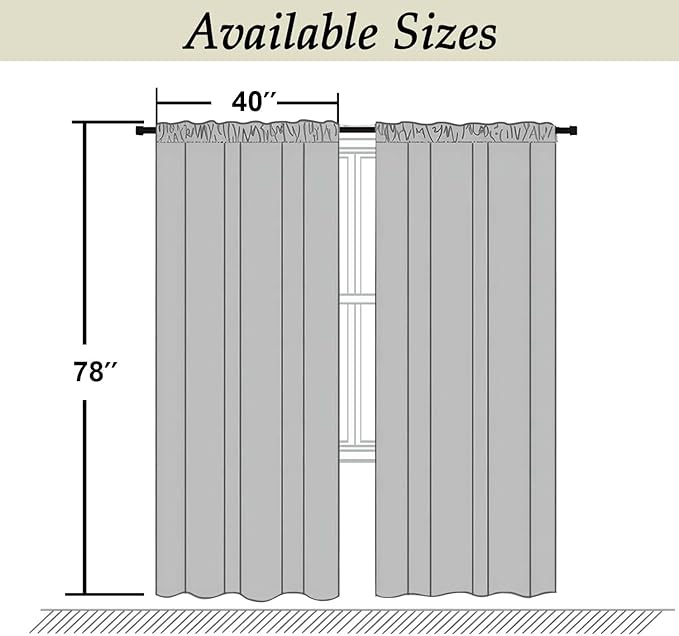 Simplebrand Ava Grey Blackout Curtains - Image 9