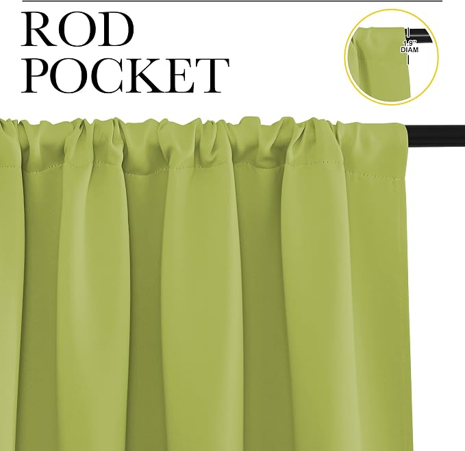 NICETOWN RV Blackout Curtains for Camper Windows, Fresh Green, Short Blackout - Image 2