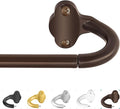 TVWOO Bronze Wrap Around Curtain Rods:5/8Inch Blackout Adjustable Window by TVWOO