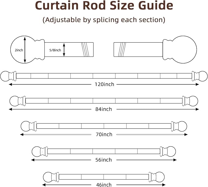 SMODBRODRE Curtain Rods for Window 32 to 78 - Image 3
