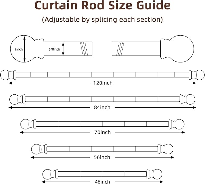 SMODBRODRE Curtain Rods for Window 32 to 62 - Image 3