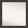 Amanti Art Brown Bathroom Mirror for Over Sink, 32x32 Shipwreck Greywash Square Vanity Mirror, Large Traditional Frame, Hangs Horizonally and Vertically, Bathroom Wall Decor, Non-Beveled Edge