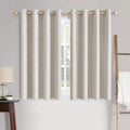 MIULEE Linen Textured Curtains Solid 100% Blackout by MIULEE
