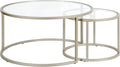 Watson Round Nested Coffee Table in Satin Nickel