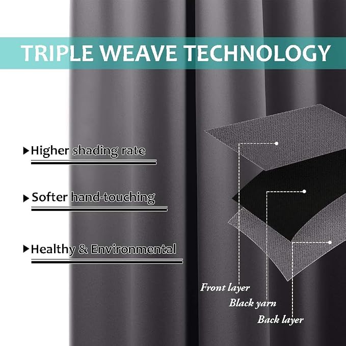 NICETOWN 100% Blackout Short Curtains - Image 6