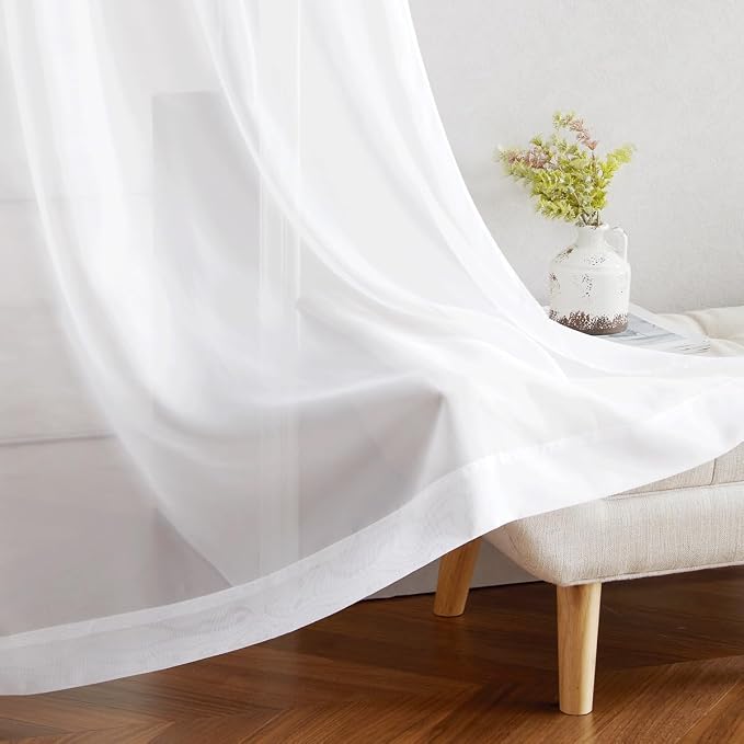 NICETOWN Sheer Curtains Panel 72" Long - Image 7