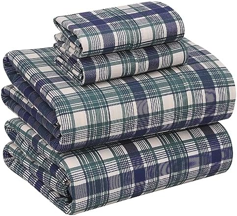 RUVANTI 100% Cotton Queen Sheets, Percale Weave by Ruvanti