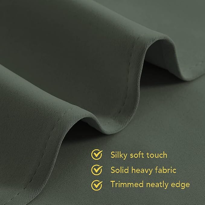 NICETOWN Thermal Insulated Dark Mallard Blackout Curtains - Image 5