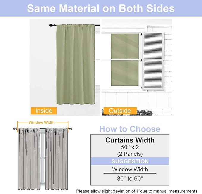 Simplebrand Ava Sage Green Extra Long 10ft Room Daekening Curtains - Image 8