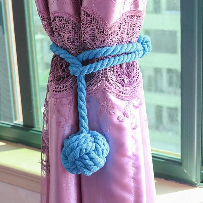 Melaluxe 2 Pack Curtain Tiebacks - Image 2