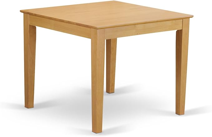 East West Furniture OXEN5-OAK-07 5 Piece Dining Table Set for 4 Includes a Square Kitchen Table and 4 Limelight Linen Fabric Parson Dining Room Chairs, 36x36 Inch, Oak