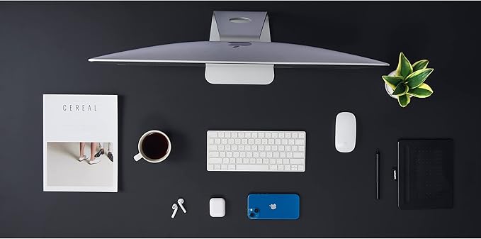 Kaboon Universal Table Top 27.5" D x 55" W, Solid One-Piece Wood Desktop, Universal Wood Countertop, Reversible Melamine Top, Double Desks, Laundry Folding Table, L-Desk, Black
