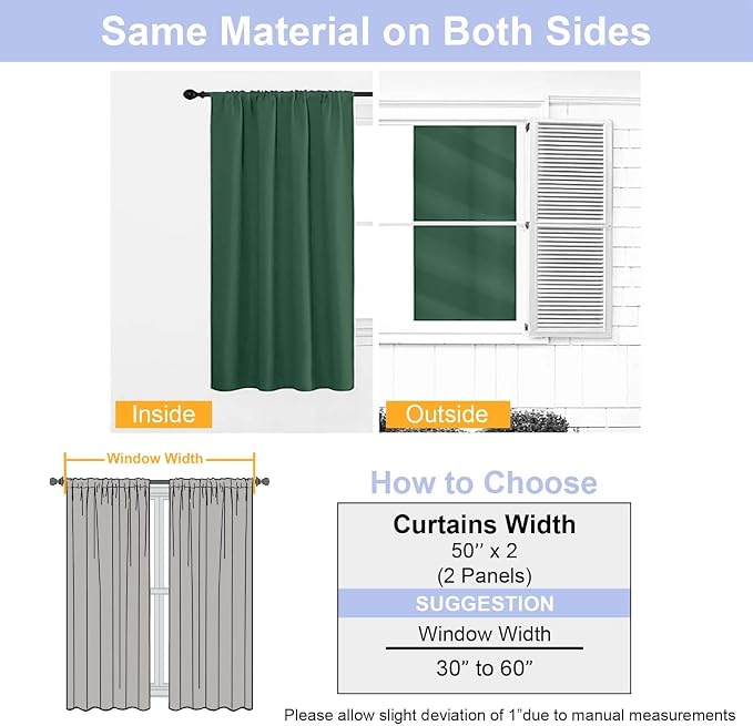 Simplebrand Ava Ever Green Blackout Curtains - Image 9