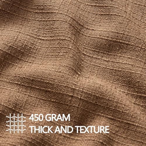 MIULEE Thick Textured Euro Sham Throw Pillow Covers 26x26 Inch Brown Sugar - Image 2