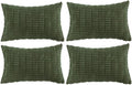 Fancy Homi 4 Packs Boho Olive Green Decorative Throw Pillow Covers 16x24 Inch by Fancy+Homi