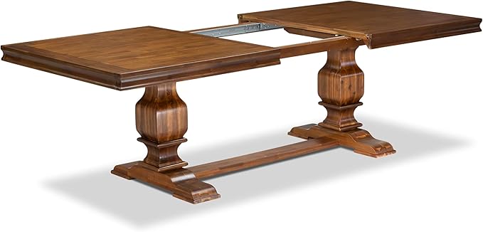 LKCY7-AWA-28 7-Piece Kitchen Table Set Consists of a Dining Table and 6 Beige Polyester Fabric Dinner Chairs with High Back - Antique Walnut Finish