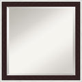 Amanti Art Wall Mirror 23x23 Maya Espresso Silver Square Bathroom Mirror for Wall Decor Living Room, Medium Modern Contemporary Frame, Hangs Horizonally and Vertically, Bathroom Decor, Beveled Edge