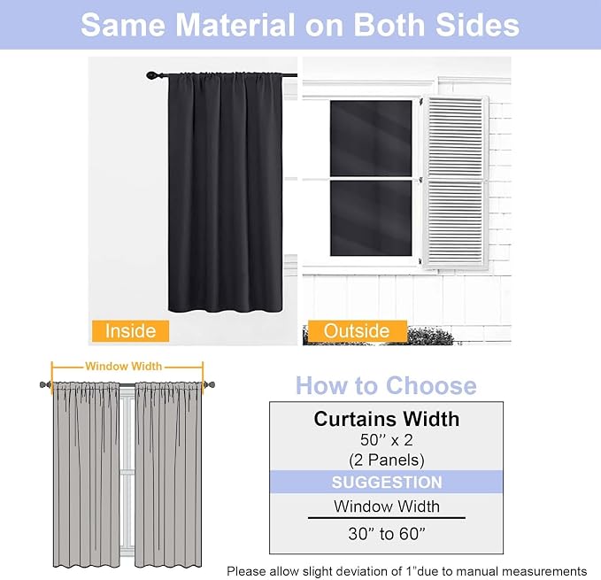 Simplebrand Ava Black Blackout Curtains - Image 9
