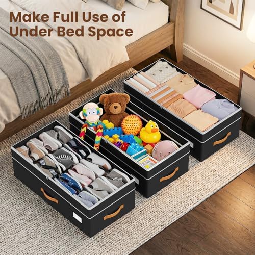 Budding Joy 80L 4 Pack Adjustable Under Bed Storage - Image 6