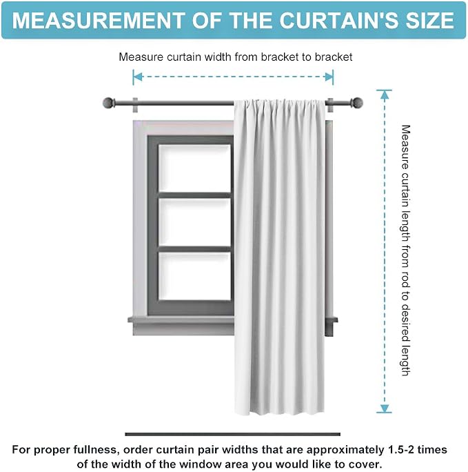 RYB HOME Blackout Curtains for Bedroom Living Room 72 inches Long, Thermal - Image 8