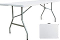 6 Foot Folding Table 6ft Fold in Half Heavy Duty Plastic Foldable Table, 72 inch Portable Table with Handle,Indoor Outdoor 6‘ Utility Card Tables for Picnic, Party, Dining