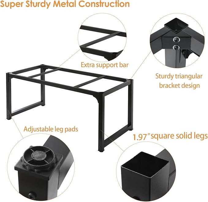 Large Computer Desk - 63 Inch Home Office Desks Study Student Writing Table Gaming Desk Wood Modern Simple Table with USB Ports, Rustic + Black