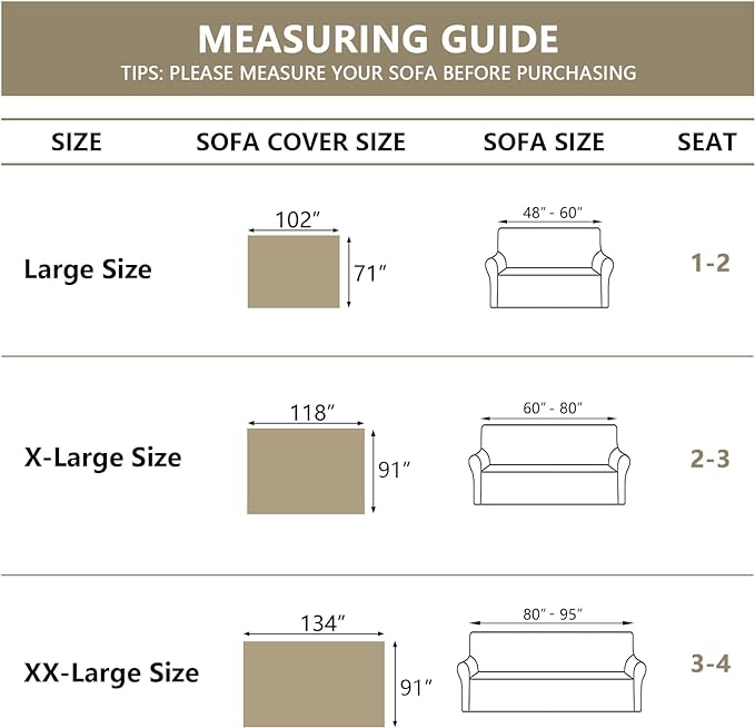 MYSKY HOME Light Gery Chenille Sofa Cover for Dogs Cats Tassel Edge Couch Cover Furniture Protectors for Pets Universal Couch Cover Thick Durable Sectional Couch Covers for 3 Cushion Couch, 91"x 134"
