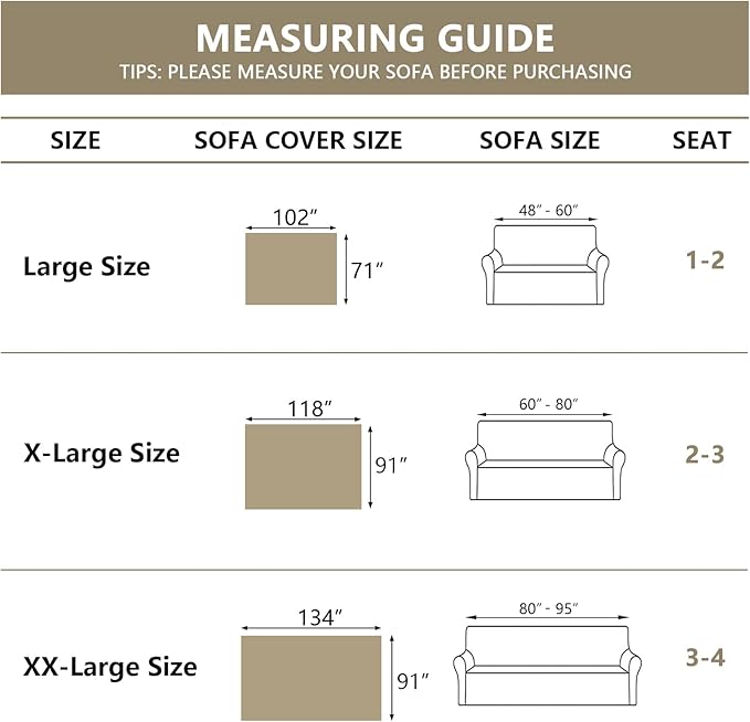 MYSKY HOME Couch Cover for Pets Light Grey Couch Covers for 2 Cushion Couch Sofa Simple Tassel Sofa Covers for Loveseat L Shaped Chenille Couch Cushion Covers for Dogs Kids Easy Install,91" X118"