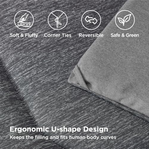 Bedsure California King Comforter Set, All-Season & Cooling, Dark Grey - Image 6