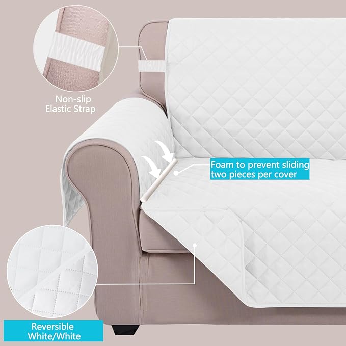 U-NICE HOME Large Sofa Cover Reversible Couch Cover - Image 3