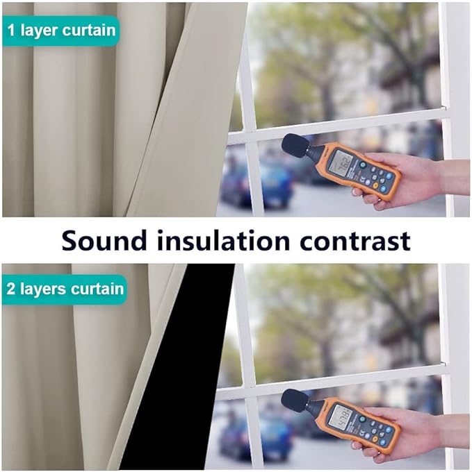 NICETOWN Full Shading Curtains 90 inches Long 2 Panels Set - Image 4
